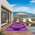 thumbnail image 3 of Purple Boho Outdoor Rug for Patio/Deck/Porch, Non-Slip Large Area Rug 5 x 8 Ft, Vintage Ethnic Abstract Geometric Aesthetic Indoor Outdoor Rugs Washable Area Rugs, Camping Rug Carpet Runner, 3 of 8