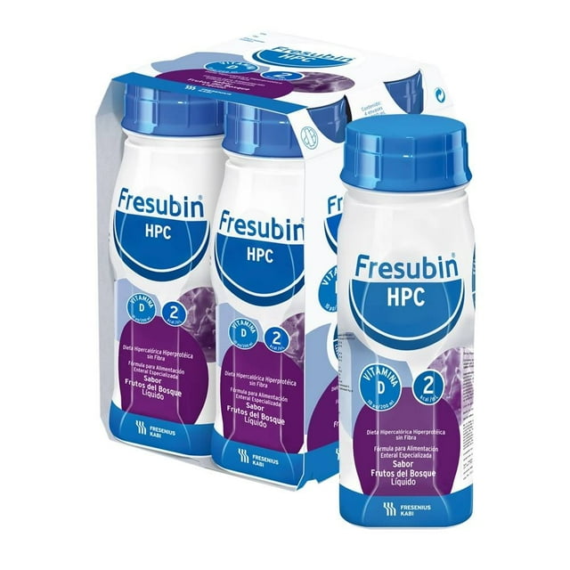 Fórmula para alimentación Fresubin HPC enteral especializada sabor frutos del bosque 4 pzas 200 ml c/u