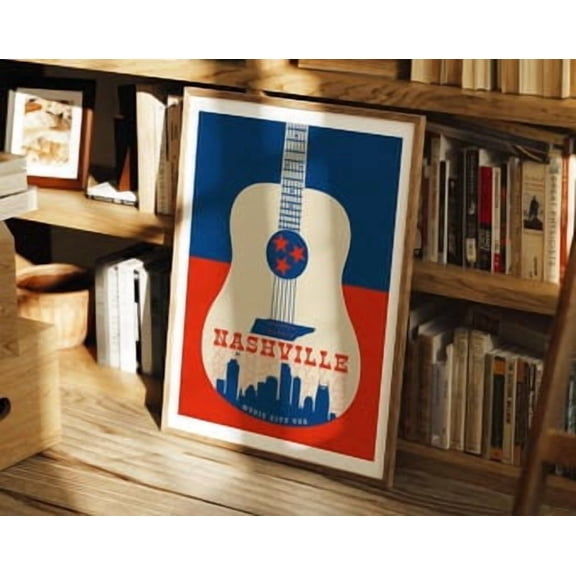 Nashville Poster Music City Usa Poster Nashville Poster Nashville Wall Decor Nashville Tennessee Wall Art Music City Poster Nashville Tn, Poster, Poster Only