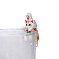 thumbnail image 2 of Mini Lucky Money Cats Figurine Hanging Cup Rim DIY Landscape Table Ornament, 2 of 6