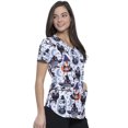 thumbnail image 3 of Cherokee Prints Women Medical Scrubs Top V-Neck Print CK637, 3 of 7