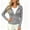 Gray, variant on CBASIHI Womens Slim Fit Zip Up Sweaters- Long Sleeve Ribbed Knit Fall Stretchy Hooded Casual Trendy Lightweight Cardigans Khaki Size S-2XL