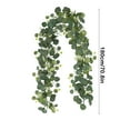 thumbnail image 3 of Luxcidy Artificial Eucalyptus Greenery Plant, Fake Silver Dollar Leaves Garland Wreath Fake Vines with White Flowers Table Runner for Wedding Arch Home Party Mantle Decor (B), 3 of 6