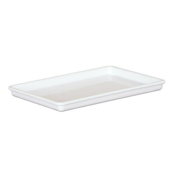 Cal Mil White Melamine Tray, 13 inch Width x 9 inch Depth x 1 inch Height -- 6 per case.