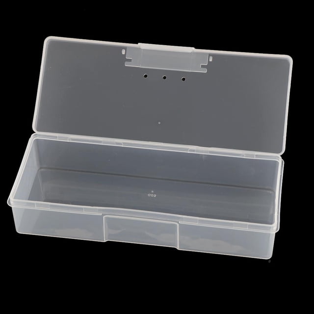 Caja de almacenamiento Macarena de plástico transparente 19.5x7.8x4cm