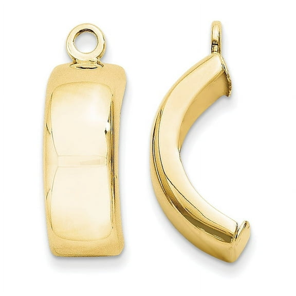 Finest Gold 14K Yellow Gold Polished Earring Jackets