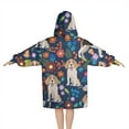 thumbnail image 2 of Beagle Dog Dog and Pioneer Flower Blanket Hoodies for Kids 6-13YR Oversize Wearable Blanket Hoodies for Boys Girls Teens, 2 of 7