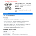 thumbnail image 2 of Brake Rotor Set 4 Piece - Compatible with 2007 - 2013 Chevy Avalanche 2008 2009 2010 2011 2012, 2 of 2