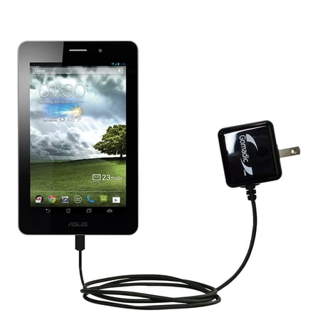 Gomadic Intelligent Compact AC Home Wall Charger suitable for the Asus FonePad - High output power with a convenient, foldable plug design - Uses TipE