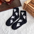 thumbnail image 2 of jiaxiM 5 Pairs Fall Fuzzy Socks, Lounge Socks, Halloween Mid‑Calf Sock Set, Breathable Plush Textile, Expandable Silhouette, Cozy Wear For Cool Evenings, 2 of 4