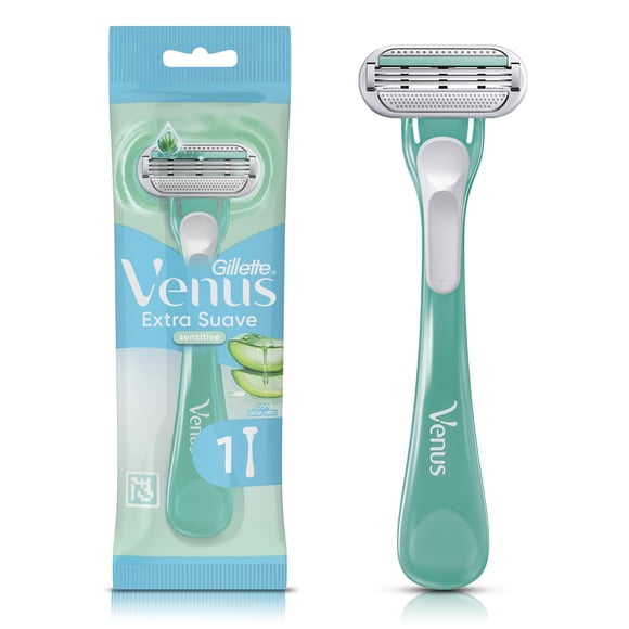 Rastrillo para Mujer Gillette Venus Extra Suave Sensitive con Aloe, para Piel Sensible 1 pza