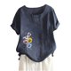 thumbnail image 5 of Camisetas de Manga Corta para Mujeres, Camiseta de Manga Corta Impresa Casual Hecha de 95% Poliéster 5% Spandex para Todas las Estaciones, Camisetas de Manga Corta para Mujeres, 5 of 6