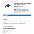 thumbnail image 2 of Trailer Wiring Harness - Compatible with 2000 - 2010 Dodge Dakota 2001 2002 2003 2004 2005 2006 2007 2008 2009, 2 of 2
