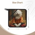thumbnail image 3 of Sikiie Haystack Meditating Cat Pot Holders Kitchen Insulation Mats Heat Resistant Pot-Holder Oven Anti-Scald Pads for Cooking Baking, 7.1*7.1inch, 3 of 8