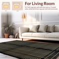 thumbnail image 2 of ODIKA 3'x5' Machine Washable Non-Slip Area Rug, Geometric Black & Gold Lines Bold Stripes Design High Traffic Rug, Gold, 132533, 2 of 7