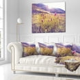 thumbnail image 2 of Designart Mountain Pasture with Pink Flowers - Flower Throw Pillow - 18x18, 2 of 4