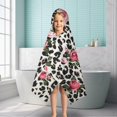 thumbnail image 6 of Pioneer Flower Floral Print Pattern Hooded Bath Towel，50"x30" for Ages 3 To 12 Kids, Quick Dry Lightweight Soft Microfiber Hood Beach Towel Cover Up for Kids, 6 of 7