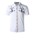 thumbnail image 2 of Birdeem Chemise Imprimée à Manches Courtes Brodée Mode Style Été pour Hommes, 2 of 12