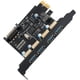 thumbnail image 1 of Tarjeta de expansión USB 3.0 de 4 puertos, tarjeta de expansión PCI-E a USB 3.0 tipo A con conector de alimentación SATA de 15 pines, adecuada para Windows XP/7/8/10/Linux Vhermosa CZDZ-HQ19, 1 of 6