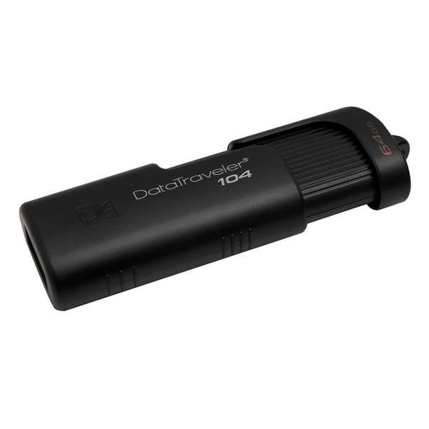 Kingston DataTraveler 104, 64GB, USB 2.0 Flash Drive, 30MB/s Read, 5MB/s Write (DT104/64GB