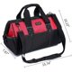 thumbnail image 3 of Bolsa de herramientas profesional de lona 600D, resistente, con correa de almacenamiento y base de goma resistente a la abrasión para herramientas manuales y eléctricas, 17", 3 of 5
