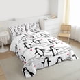 thumbnail image 3 of Castle Fairy Kawaii Penguin Full Size Comforter Sets,Love Heart Bedding Sets, 3 of 8