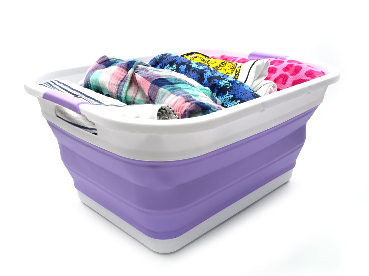 Pop Up Folding Collapsible Laundry Basket Space Saving Cloth Washing Bin