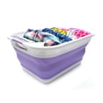 thumbnail image 4 of SAMMART Collapsible Plastic Laundry Basket - Foldable Pop Up Storage Container/Organizer - Portable Washing Tub - Space Saving Hamper/Basket, 4 of 6