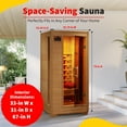 thumbnail image 4 of Buena Vista 1-2 Person Hemlock Infrared Sauna with 3 Ceramic Heaters, 75" H, 4 of 7