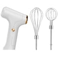 thumbnail image 2 of USB Rechargeable Hand Mixer - Cordless Electric Egg Beater and Whisk - Portable Kitchen Mixing Tool - White, 2 of 6
