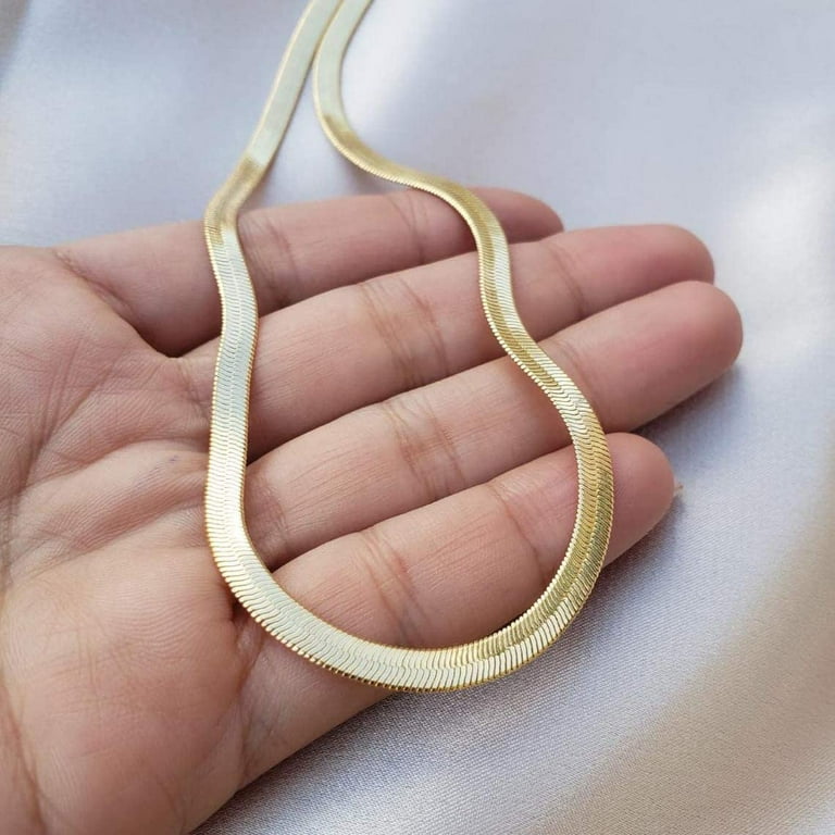 14k gold sale flat snake chain