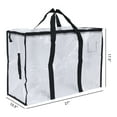 thumbnail image 2 of REGALWOVEN 4 Packs Clothes Storage,Foldable Storage Bags,Moving Bags for Organizing Bedroom,Closet Organizers and Storage with Handles Clear 27*10.5*17.5in, 2 of 7