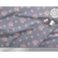 thumbnail image 3 of Soimoi Poly Georgette Fabric Triangle,Leaves & Rose Floral Print Fabric by the Yard 52 Inch Wide, 3 of 3