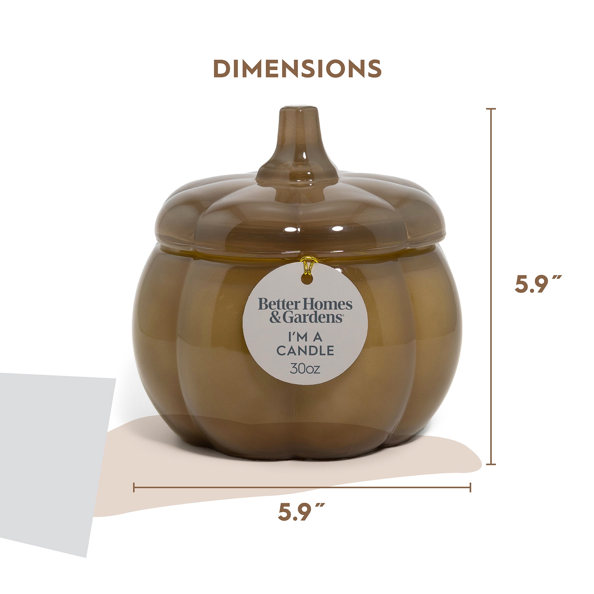 Better Homes & Gardens 3-Wick Pumpkin Jar Candle, Pumpkin