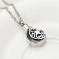 thumbnail image 3 of Stainless Steel Moon and Star Cremation Pendant Small Urns for Ashes Keepsake Urn Necklace, 3 of 6
