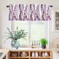 thumbnail image 5 of 3 Piece Kitchen Curtains and Valances Set Purple Weeping Eucalyptus Cafe Curtains 36 Inch Length Spring Summer Farmhouse Leaves Valance & Tier Curtain for Living Room Bedroom Window 54"x18"+27"x36"*2, 5 of 6