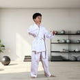 thumbnail image 3 of Karate Uniform for Kid Teen Light Weight Karate Uniform Karate Trousers Jackets Martial Art Suit Taekwondo Uniform, 3 of 19