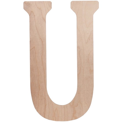 Wood Letters 18"U, Pk 1, Walnut Hollow