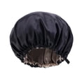 thumbnail image 3 of Gorro de Dormir Yinane de doble capa reutilizable transpirable ajustable negro, 3 of 8
