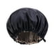 thumbnail image 3 of Gorro de satén para mujer, portátil, ajustable, cómodo, de doble capa Negro, 3 of 9
