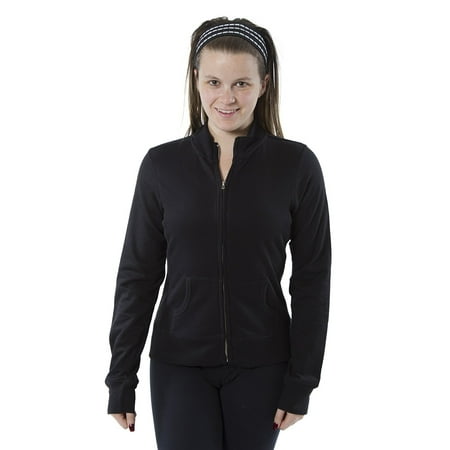 Women's Long Sleeve Zip-Up Track Style Lightweight