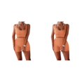 thumbnail image 2 of Wosthever 2 unids/set Jogging ejercicio Fitness mujer chaleco pantalones cortos transpirables Crop Tops pantalones Kit ropa deportiva femenina Type4 NO4, 2 of 6