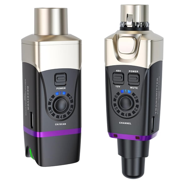 Sistema de micrófono inalámbrico Xvive U35C XLR inalámbrico de 5,8 GHz