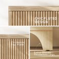 thumbnail image 5 of Furnibear 47" Fluted Buffet Cabinet with Storage Accent Sideboard, Modern Credenza with 3 Doors, Wood Coffee Bar Table Console for Dining Room Kitchen Living Room Entryway, Natural Oak, 5 of 9