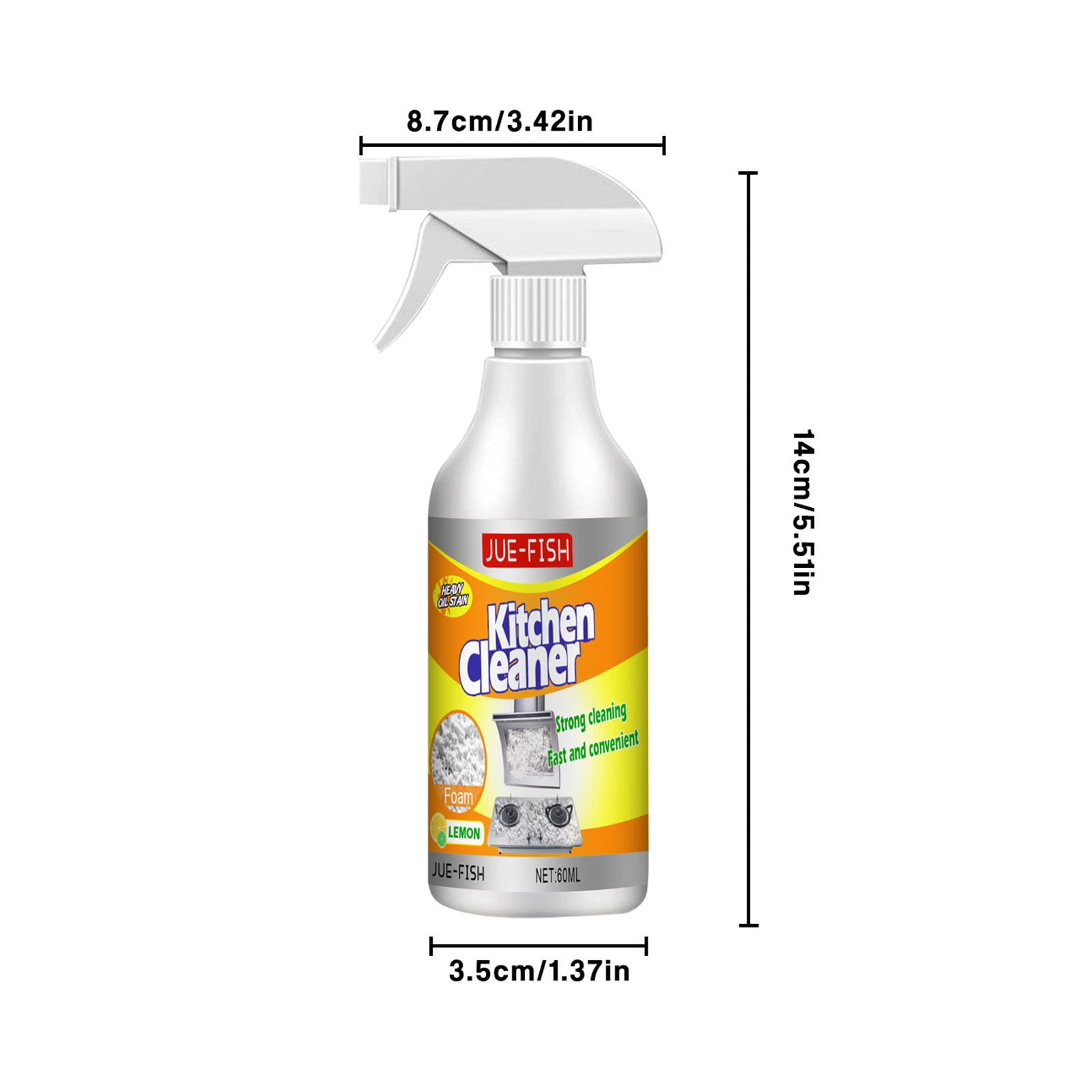 Teenanseen Kitchen Cleaner Spray and Degreaser, 2 Pcs Bubble Cleaner Foam  Spray Removes Stains, All-Purpose Cleaner Spray for Ovens, Stoves, Range
