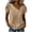 Summer Tops for Women Khaki, variant on Womens Cotton Linen Summer Tops, Petal Short Sleeve Shirts for Women Casual Lightweight V Neck Dressy Blouses with Buttons Mothers Gifts