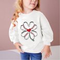 thumbnail image 2 of Odeerbi Kids Girls Crewneck Sweatshirts Pullover Sweatshirts Children's Fall Winter Sweatshirt Heart Print Long Sleeve Sweater Top White, 2 of 5