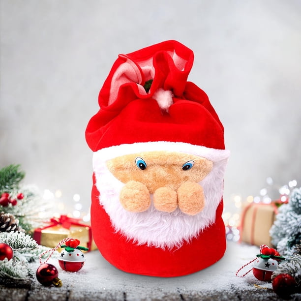 Bolsa de regalo grande de Navidad Macarena Saco de Papá Noel de terciopelo 50 cm x 37 cm