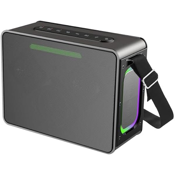 wonima44 100W Peak Bluetooth Speaker, Loud Wireless Portable Speaker lPX7 Waterproof Outdoor Speaker with LED Lights Powerful Stereo Sound & Deep Bass 36H Playtime, EQ Boombox for Party Camping