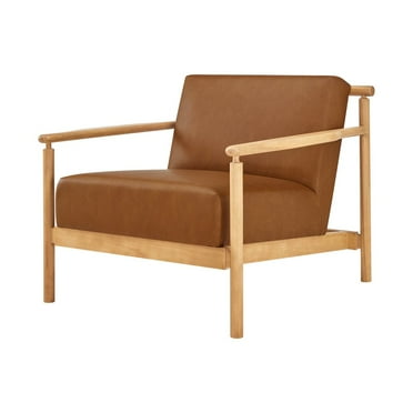 New Pacific Direct Arnold PU Accent Arm Chair in Casa Caramel